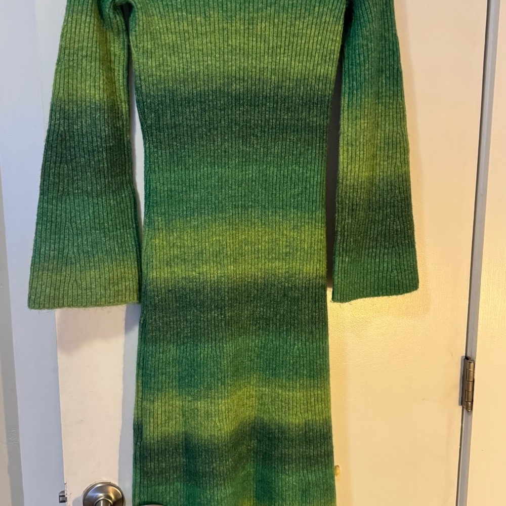 Simon Miller Gummy Green Multi Axon Ombre Sweater Dress - Picture 4 of 8
